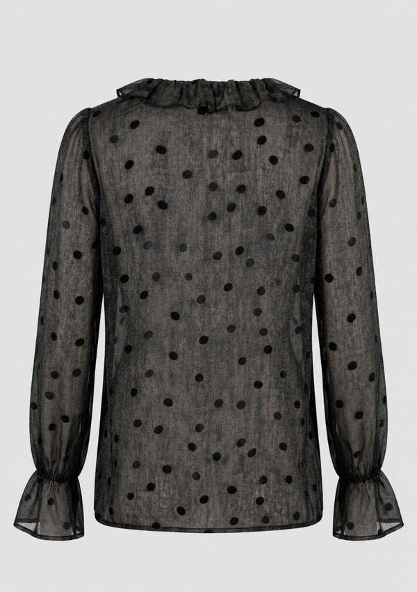 I SAY Vibse Flounce Shirt Shirts 337 Brown dots