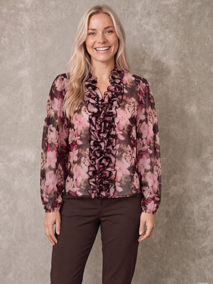 I SAY Vibse Ruffle Blouse Blouses 222 Flower