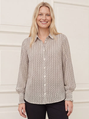 I SAY Vibse Shirt Shirts D36 Black Zig Zag