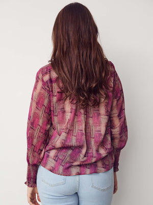 I SAY Vibse Shirt Shirts N04 Potato/Cerise Flow