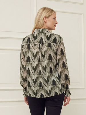 I SAY Vibse Shirt Shirts N11 Khaki ZigZag