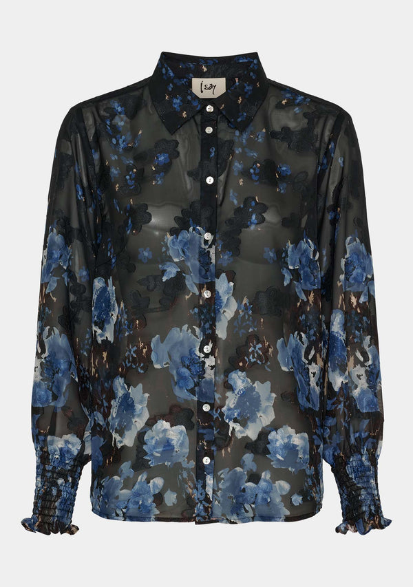 I SAY Vibse Shirt Shirts N44 Flower Border