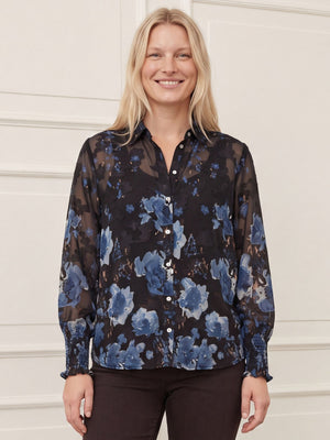 I SAY Vibse Shirt Shirts N44 Flower Border