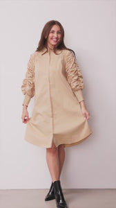 I SAY Sigga Deco Dress Dresses 102 Camel