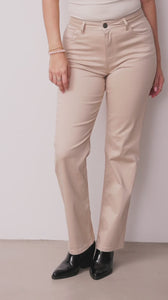 I SAY  Isay Long Straight Pant Pants 112 Sand