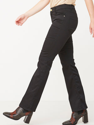 I SAY Lido Flare Jeans Pants 900 Black