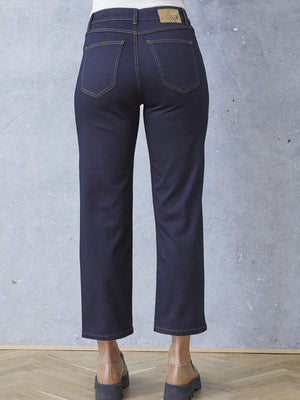 I SAY Lido Straight Jeans Pants 672 Blue Black Denim