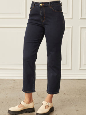 I SAY Lido Straight Jeans Pants 693 Denim Blue Unwashed