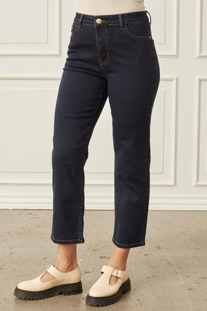 I SAY Lido Straight Jeans Pants 693 Denim Blue Unwashed