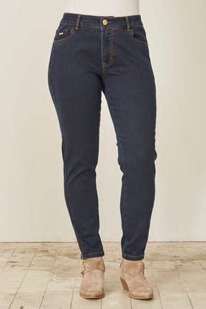 I SAY Lido Zip Jeans Pants 693 Denim Blue Unwashed