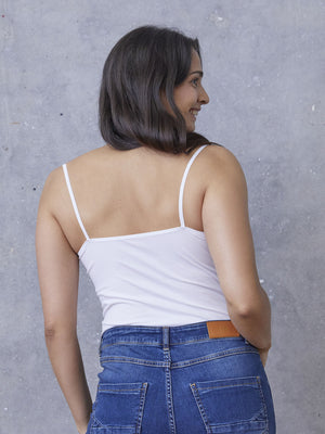 I SAY Nilla Wide Lace Top Basics 101 Broken White