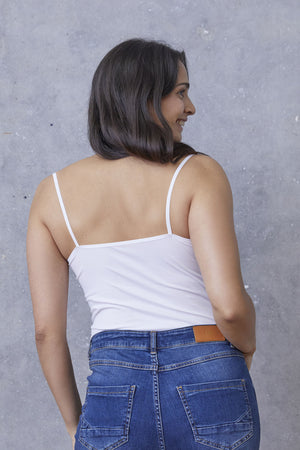 I SAY Nilla Wide Lace Top Basics 101 Broken White