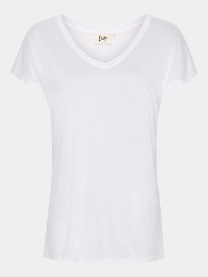 I SAY Nugga V-Neck T-Shirt Basics 100 White