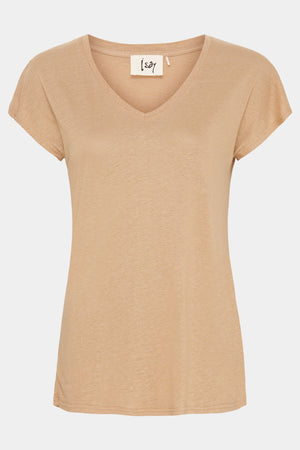 I SAY Tess V-Neck T-Shirt T-Shirts 102 Camel