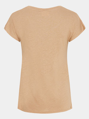 I SAY Tess V-Neck T-Shirt T-Shirts 102 Camel