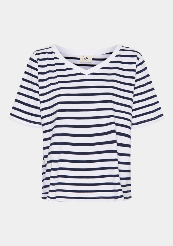 I SAY Tinnie Striped T-Shirt T-Shirts C92 Navy Stripe